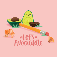 Legami Anspitzer mit Radiergummi, Motiv: Lets Avocuddle.