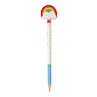 Gelber Bleistift mit Radiergummi und Legami-Logo.