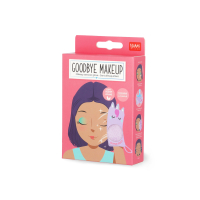 Legami Abschminkhandschuh Goodbye Makeup in Pink mit spezieller Mikrofaser für sanfte Reinigung und Make-up-Entfernung.