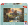 Puzzle mit Holzhaus am Bach Motiv, 1000 Teile, hochwertige Holzverarbeitung.