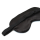 Schwarze Schlafmaske mit goldener Aufschrift Nap Queen und verstellbarem Gummiband.