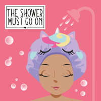 Schwarze Duschhaube The Shower Must Go On von Legami mit...
