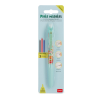 Löschbarer Gelstift in 3 Farben mit prickelnden Pastelltönen.