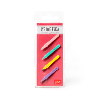 Set mit 4 Mini-Pinzetten in verschiedenen Farben mit...
