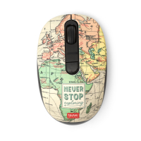 Weiße kabellose Maus mit USB-Empfänger und...