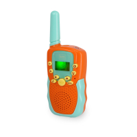 Legami Set mit 2 Walkie-Talkies in Gelb mit Antenne und An/Aus-Schalter.