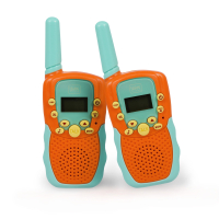 Legami Set mit 2 Walkie-Talkies in Gelb mit Antenne und An/Aus-Schalter.