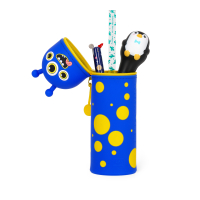 Legami Federmäppchen 2in1 Kawaii Monster blau