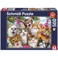 Puzzle mit Katzen-Selfie Motiv, 500 Teile, detailreich...