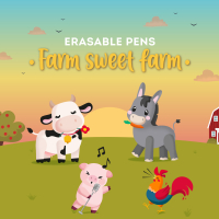 Legami Gelstifte Farm Swet Farm löschbar 4 Stück