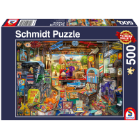 Puzzle mit Garagen Flohmarkt Motiv, 500 Teile, für...