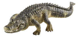 Miniatur Alligator Figur aus der Schleich Wild Life Kollektion, 3,7 cm groß und detailgetreu gestaltet.