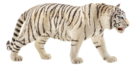Weiße Schleich Wild Life Figur Tiger, 6 cm groß, detailgetreu und realistisch gestaltet.