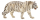 Weiße Schleich Wild Life Figur Tiger, 6 cm groß, detailgetreu und realistisch gestaltet.