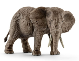 Realistische Schleich Wild Life Figur: Afrikanischer Elefant Kuh in natürlichen Farben, 9,1 cm groß.