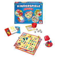 Buntes Kinderspiel-Klassiker Set mit verschiedenen Brett-...