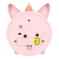 DEPESCHE Ylvi Wecker mit Öhrchen Einhorn lautlos mit Lichtfunktion rosa