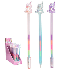 DEPESCHE Ylvi Gelstift Einhorn Topper rosa/blau/lila 3fach sortiert
