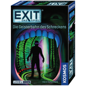 Exit - Das Spiel: Die Geisterbahn, ein Escape-Room Spiel für zu Hause mit gruseligem Thema und kniffligen Rätseln.