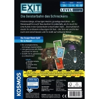 Exit - Das Spiel: Die Geisterbahn, ein Escape-Room Spiel für zu Hause mit gruseligem Thema und kniffligen Rätseln.