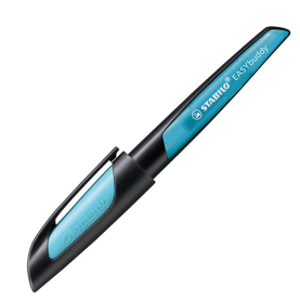 Schulfüller EasyBuddy A in Schwarz-Hellblau mit ergonomischem Design und hochwertiger Verarbeitung.