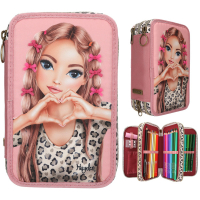 DEPESCHE TOPModel Federtasche 3fach Leoheart mit Schleifen