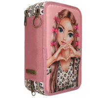 DEPESCHE TOPModel Federtasche 3fach Leoheart mit Schleifen