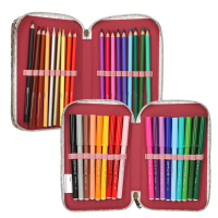 DEPESCHE TOPModel Federtasche 3fach Leoheart mit Schleifen
