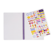 Liniertes Notizbuch -Maxi - Spiralbindung - A4-Format - Flower