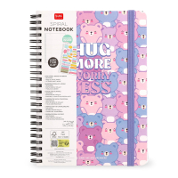 Liniertes Notizbuch -Maxi - Spiralbindung - A4-Format - Teddy Bear
