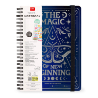 Liniertes Notizbuch -Maxi - Spiralbindung - A4-Format - Moth