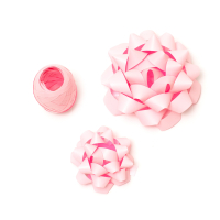 Set aus zwei Schleifen und einer Rolle Schleifenband - Pink