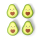 Set mit Verschlussklammern - Avocado