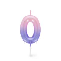 Tortenkerze - Happy Birthday Candle - Pink - 0