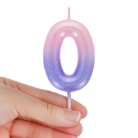 Tortenkerze - Happy Birthday Candle - Pink - 0