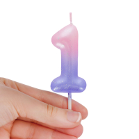 Tortenkerze - Happy Birthday Candle - Pink - 1
