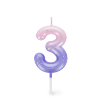 Tortenkerze - Happy Birthday Candle - Pink - 3