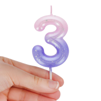 Tortenkerze - Happy Birthday Candle - Pink - 3