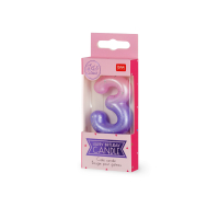 Tortenkerze - Happy Birthday Candle - Pink - 3