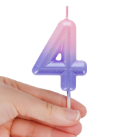 Tortenkerze - Happy Birthday Candle - Pink - 4