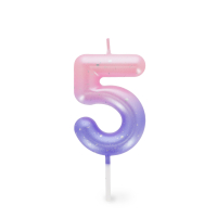 Tortenkerze - Happy Birthday Candle - Pink - 5
