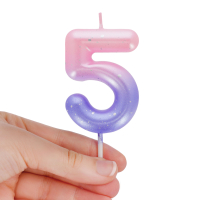 Tortenkerze - Happy Birthday Candle - Pink - 5