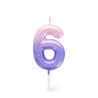 Tortenkerze - Happy Birthday Candle - Pink - 6