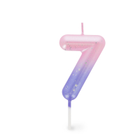 Tortenkerze - Happy Birthday Candle - Pink - 7