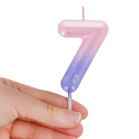 Tortenkerze - Happy Birthday Candle - Pink - 7
