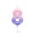 Tortenkerze - Happy Birthday Candle - Pink - 8