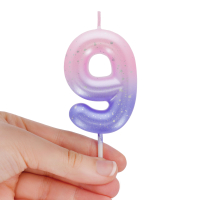Tortenkerze - Happy Birthday Candle - Pink - 9