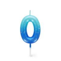 Tortenkerze - Happy Birthday Candle - Blue - 0
