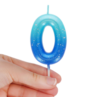 Tortenkerze - Happy Birthday Candle - Blue - 0