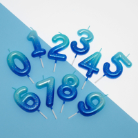 Tortenkerze - Happy Birthday Candle - Blue - 0